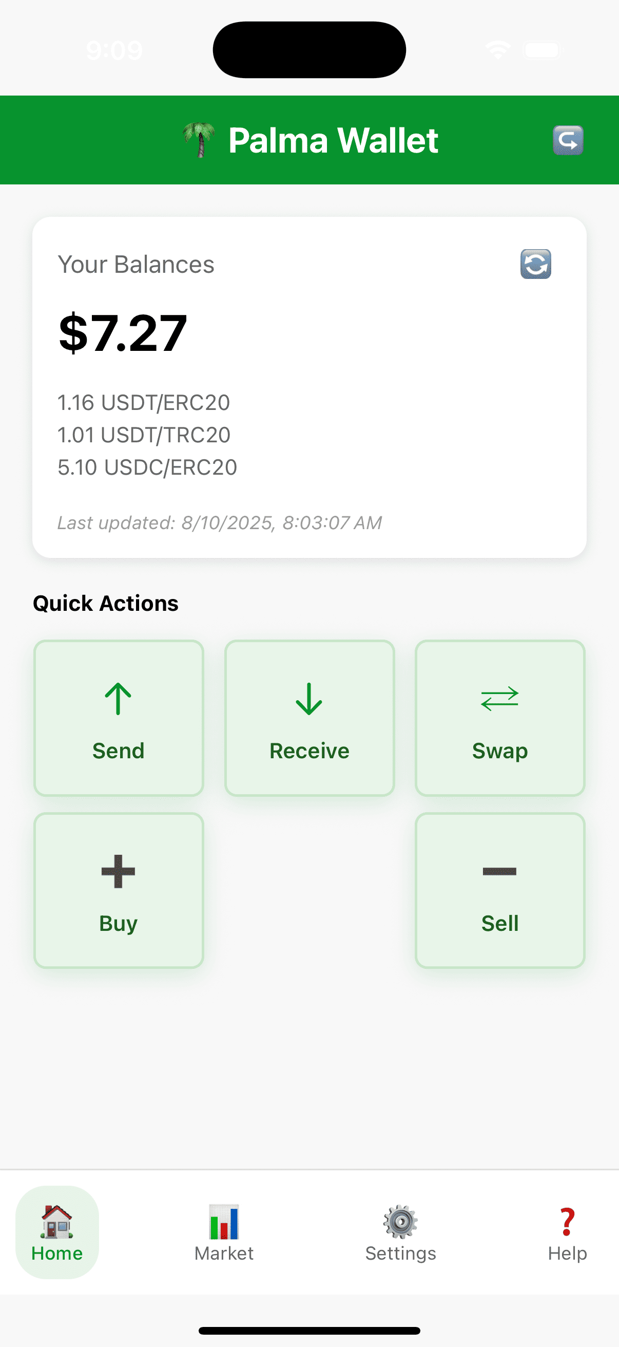 Palma Wallet UI preview