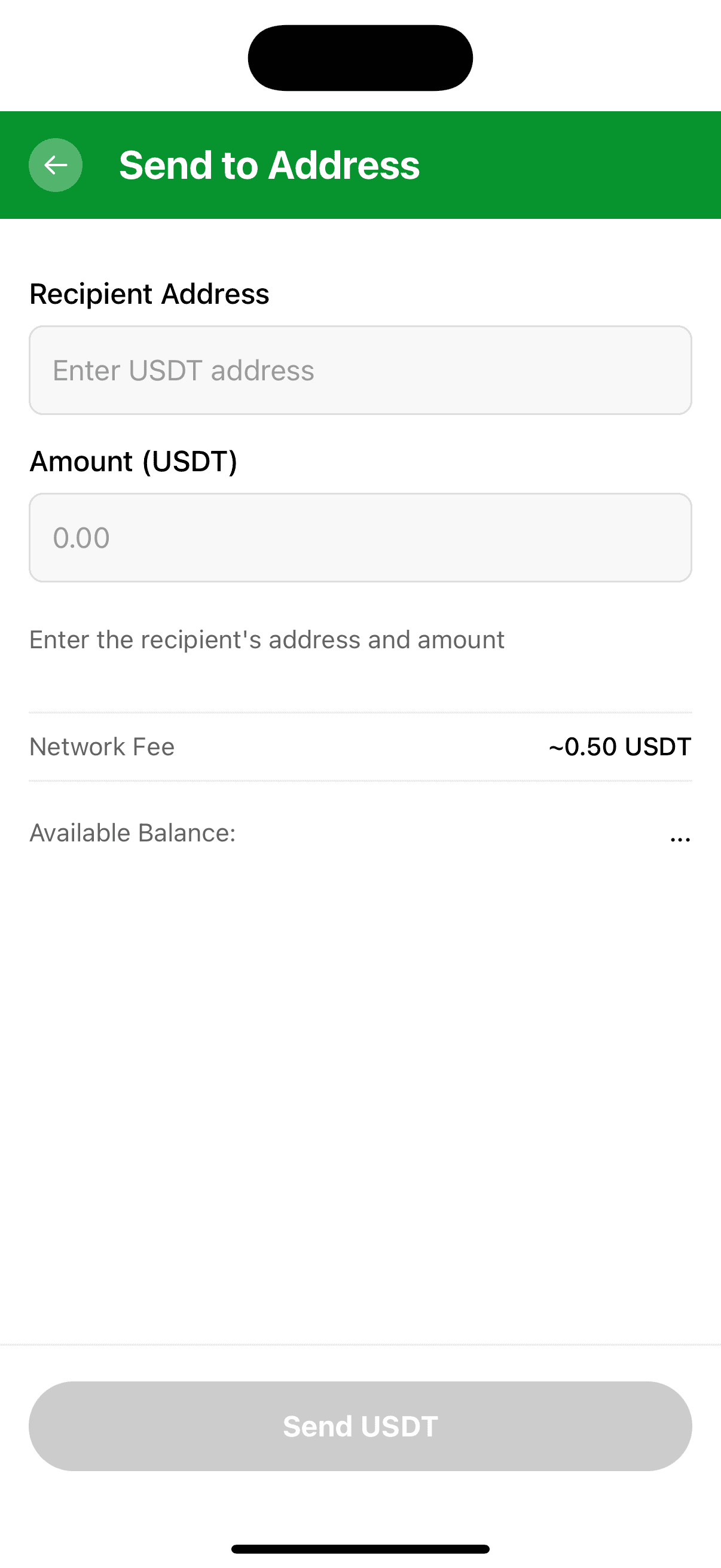 Palma Wallet UI screen